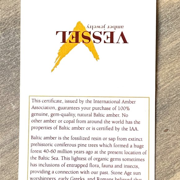 Vessel Amber and Sterling Silver Hook Earrings - Picture 4 of 5